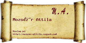 Mozsár Attila névjegykártya