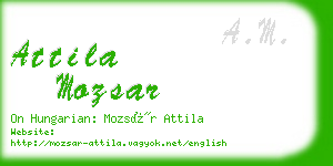 attila mozsar business card